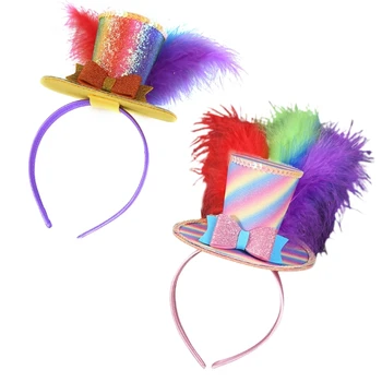 Карнавальная шапка за партита, шапки за хора от всички възрасти, Творчески прическа за партита, цилиндър, шапки за фестивала на нови продукти, шапки за коса