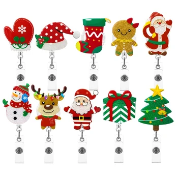 Коледен иконата, Roll фетровый титуляр за бейджа, за медицинска сестра, учителка, жени, мъже, Украса за офис на отглеждане, Подаръци