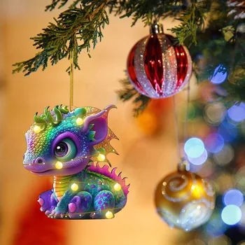 Коледна елха с летенето дракон Иновативно коледна украса 2023 година за дома Навидад Декор Коледно окачване с летенето дракон