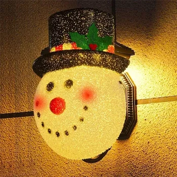 Коледна лампа във формата на снежен човек от частици EVA за стенни лампи, нощни лампи, светлинен абажура, празнична украса