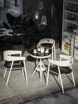 Комбинация от бюрото и стола в индустриален стил за десерти, Хамбург снек бар, кафе-будка, Желязо, мебели за трапезария