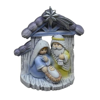 Комплект за Коледните вертепа на Статуята на Раждане от смола Украшение Религиозен декор