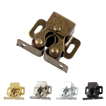 Комплект от 5 ключалки с двойни ролки Здрава бравата на вратата на шкафа с винтове Надеждни затвори с двойни ролки за кабинета