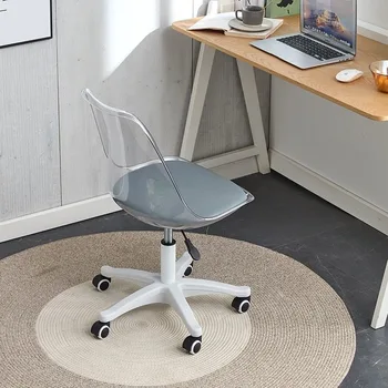 Компютърен стол, Прозрачни акрилни офис столове, Стол за домашен кабинет, Стол за грим, стол за спалня, Мебели
