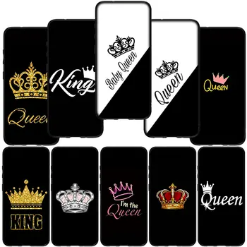 Короната King Queen златен Калъф За Телефон Samsung Galaxy Note 20 Ultra 10 9 S9 S10 Plus A71 A70 А02 A11 A7 M21 Мек Калъф