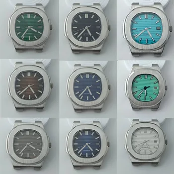 Корпус NH35 Мъжки часовник от неръждаема стомана, спортен часовник със сапфир стъкло, подходящи за часовници с механизъм NH35 NH36, аксесоари за часовници