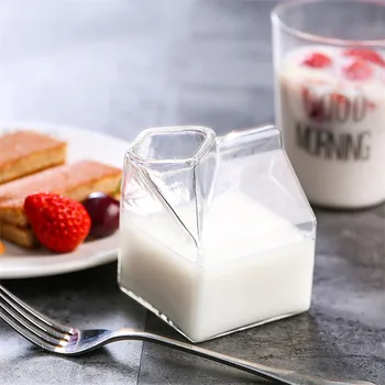 Креативен мини-стомна за сметана във формата на полпинты мляко обем 300 мл, Стъклена Млечни чаша, Чаша за вимето на крава, Чаша за мляко на Едро
