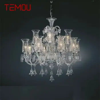 Кристален полилей TEMOU, лампа в европейски стил, led Окачен лампа, Декоративни осветителни тела за дома, хол