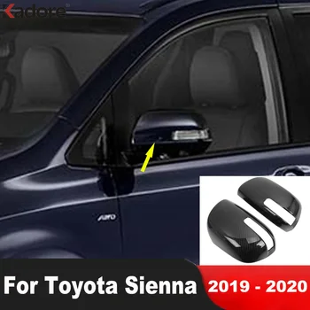 Кутията странично огледало за Toyota Sienna 2019 2020 Карбоновая вратата на колата на Капака на огледалото за обратно виждане Тампон капачки Външни Аксесоари