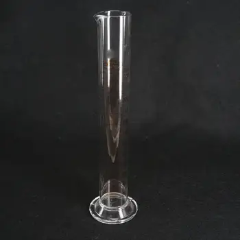 Лабораторен Стъклен Градуированный Мерителна цилиндър с обем 250 мл Височина 110 mm С накрайник изделия от Стъкло