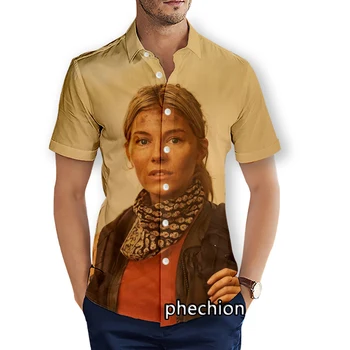 Летни мъжки плажни ризи phechion с къс ръкав, ежедневни ризи с 3D принтом, модни градинска дрехи, мъжки блузи X152