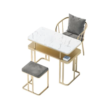 Маса за нокти икономичен лесен луксозни едно - и двуслойни известен в Интернет мраморна маса за маникюрного салон и комплект столове