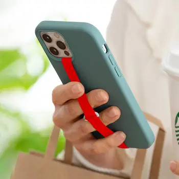 Мек силиконов гривна за ръка, силиконова дръжка за телефон, пръстен за палеца, държач за колан, въже за Samsung, поставка за iPhone