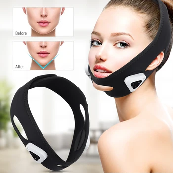 Микротоковый козметичен инструмент, уред за лифтинг и отслабване, електрически масажор за лице, V-образен маска за лице, стягане на кожата на лицето.