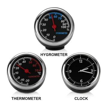 Мини-автомобил Автомобилни Цифрови часовници Автоматични Часовници за Автомобили Термометър, Влагомер за Украса Украшение Часове В автомобилни аксесоари