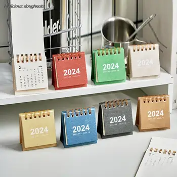 Мини-календар на 2024 година, Изчистен календар, украса на работния плот, канцеларски материали за учениците За планиране и организиране на дневния график