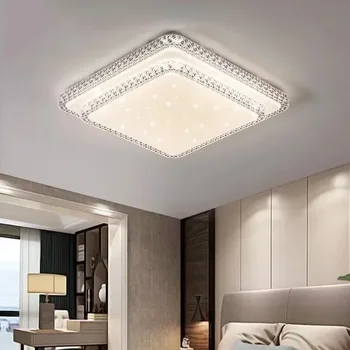 Модерен led тавана лампа за спални, хол, трапезария, кабинет, проста акрилна полилей, декорация на дома, лампа блясъкът варира