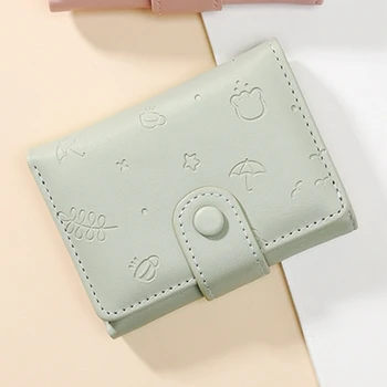 Модерен кратък чантата с хубав анимационни принтом, удобен портфейл за монети и голям карта