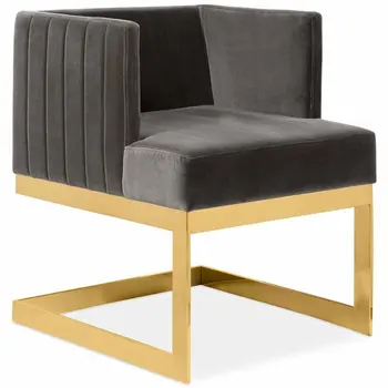 Модерен кът за стол с тапицерия от нежната тъкан с рамка от неръждаема стомана, маса за хранене, стол за трапезария