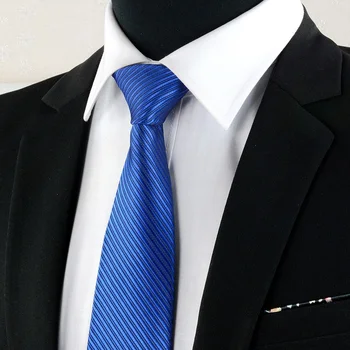 Модерен Маточната Вратовръзка HOOYI, Обикновен Бизнес Сини Вратовръзки за Мъжете, Вратовръзки за Сватбената Работа