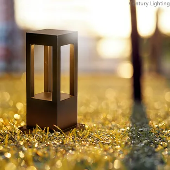 Модерен минималистичен модерен кея лампа, фар, озеленяване светлина за косене на трева, двор, градина, вили, китайски торшера на открито