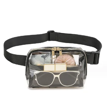Модерен универсален Прозрачен поясная чанта Найлон водоустойчива нагрудная чанта за спортове на открито от Бягане Водоустойчивост скута чанта през рамо