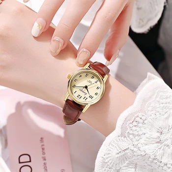 Модни Нови модни часовници за жени, дамски кварцов ежедневни кожени ръчни часовници с точен мащаб, часовници montre femme Relogio Feminino