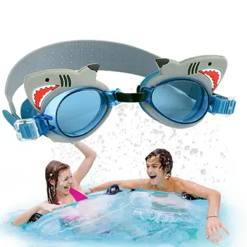 Мультяшные точки за тренировка по плуване Сладки водоустойчив очила за плуване HD за момичета и момчета с регулируем силиконов каишка Помощник за гмуркане