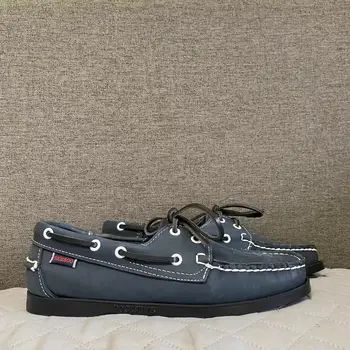 Мъжки автентичната обувки за докове Sebago - кожени обувки-лодка премиум-клас дантела с остри пръсти AC087