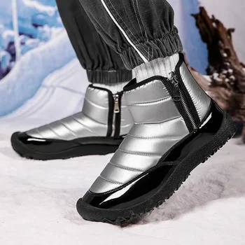 Мъжки зимни обувки с висок берцем Dr. Men ' s, мъжки зимни обувки в корейски стил, утепленная кадифе топло памучен обувки