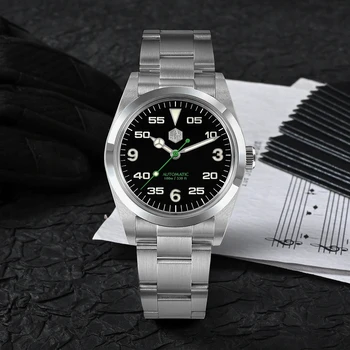 Мъжки часовник San Martin AK Pilot 2023 Автоматични часовници за мъже Механичен часовник PT5000 AR Сапфирен кристал от Неръждаема стомана