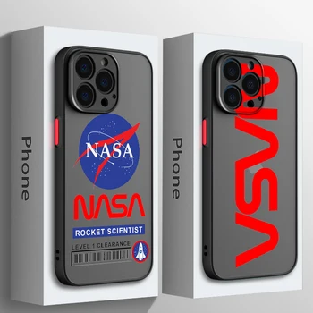 На НАСА-САЩ За Apple iPhone 15 14 13 12 11 mini Pro Max 8 7 6S 6 XR X XS Plus Матиран Прозрачен Калъф За телефон на Корпуса Capa Fundas