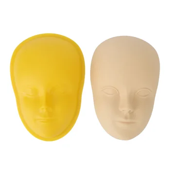 На практика модел на лицето Висока имитация Гъвкав издръжлив силикон Упражняване на Кожата на лицето 5D Лесно да се боядиса, за да хайлайтера червило