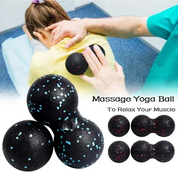 Набор от арахисовых масажни топки на ЕНП за фитнес Топка за лакросса за раменете, гърба, краката, рехабилитация терапия, тренировъчен масажор за крака, врата