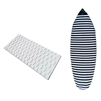 Надмощие!-Калъф за чорапи за дъски за сърф, защитен калъф за съхранение на дъски за сърф и дърпане на борда на палубата на дъски за сърф, устойчива на плъзгане тампон Eva