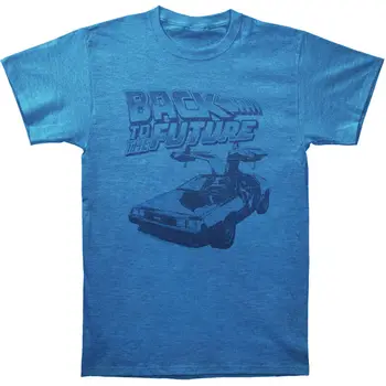 Назад в бъдещето, мъжки t-shirt BTF Halftone Slim Fit, голяма синя