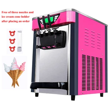 Настолна машина за приготвяне на мек сладолед за ресторанти, Мороженица, машина за продажба на сладолед от неръждаема стомана