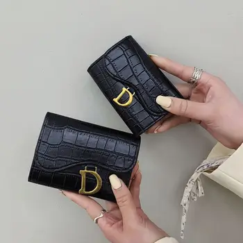 Нов дамски портфейл от изкуствена кожа, луксозен портфейл, Дамски портфейл, чантата с надпис, държач за няколко карти, Малка в чантата, портмонето, клатч