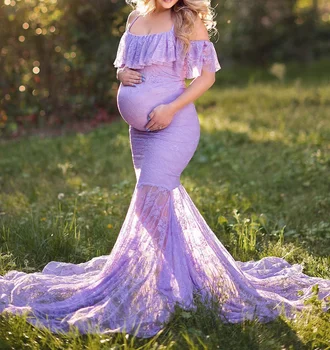 Нов дълъг реквизит за снимки бременни, дрехи за бременни, Рокли за бременни, за фотосесия Рокля за бременни, Бельо Макси рокля
