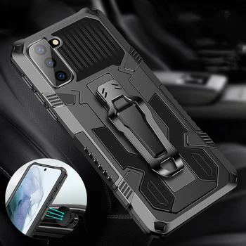 Нов Стил За OPPO Realme 5 7 8 Pro Case Луксозен устойчив на удари Брониран Калъф За Realme 5i 6 6i 7i Магнитен Кола С Клипс За колан телефон номер