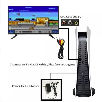 Новата игрова конзола GS5 8-битов USB-тел преносим плейър слот 200 класически Ретро игри AV изход ТЕЛЕВИЗИЯ Игрална конзола за детето