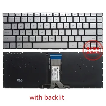 НОВАТА клавиатура за лаптоп HP X360 14-ba049tx 14-BS042TX 14 ГРАМА-BR002TU 14-BS 14Q-BU W125 14-BF 14-BP 14-BW Сребриста клавиатура с подсветка