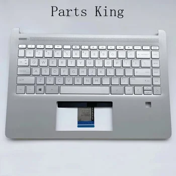 Новата клавиатура с поставка за ръце за HP TPN-Q221 14-DQ 14-FQ L61506-001 сребриста
