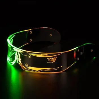 Нови Цветни Технически Очила С Led Подсветка В Научно-Фантастичните Очила За Партита