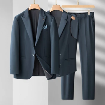 Ново записване, Модерен Мъжки костюм Suepr, Голям Пролетен Комплект от три елемента, Сватбени костюми за Мъже, Големи Размери XL 2XL 3XL 4XL 5XL 6XL 7XL