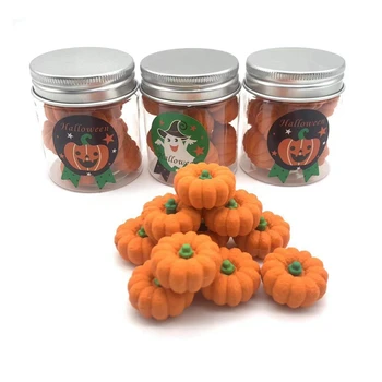 Обемна есенни мини-тиква гумички за триене Orange каучук 3D детски спомени за студентски партита за Хелоуин