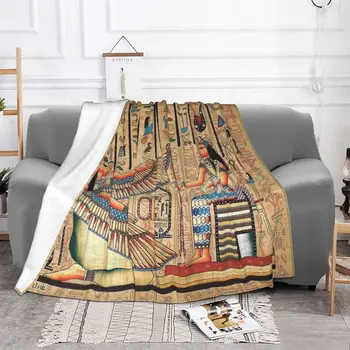 Одеало Египетски цивилизация, флисовые ежедневни топли одеяла с изображения на Древните за спални, плюшевое коварен одеяло