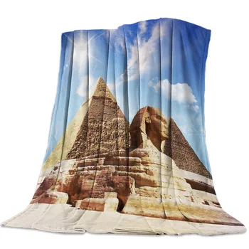 Одеяло, Египетските Пирамиди, Зимно покривало за легло, Покривки за дивана, Лека Тънка Фланела, Меки Топли одеяла от коралов руно