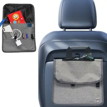 Органайзер за задната седалка на колата с Голям капацитет, джобно За съхранение с 6 джоба, Многофункционален Джобен органайзер, за аксесоари за пътуване