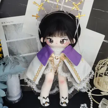Оригиналната поредица God Violet Ретро Великолепен костюм 20 см. Плюшен Кукла с Аксесоари за кръст Облекло Облекло Cosplay Коледен Подарък